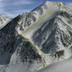Mount Isto, with every on-the-ground GPS measurement shown in yellow (Image: Nolan & DesLauriers, The Cryosphere, 2016)